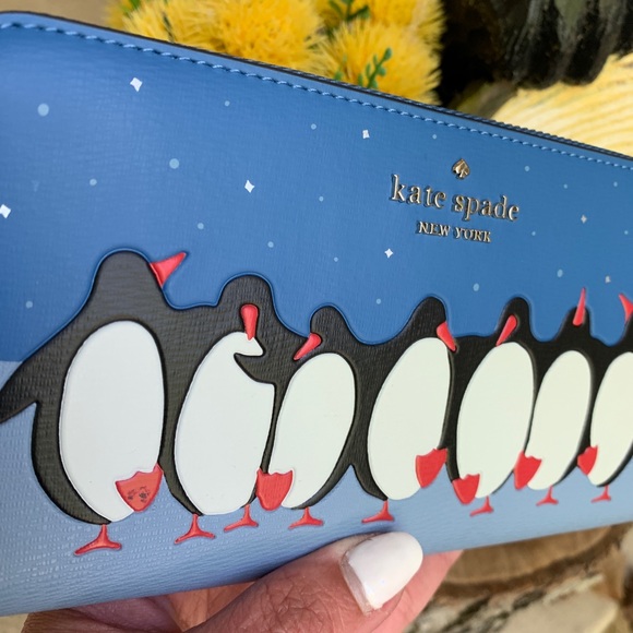 Authentic KATE SPADE Leather Arctic large zip wallet - Picture 6 of 8